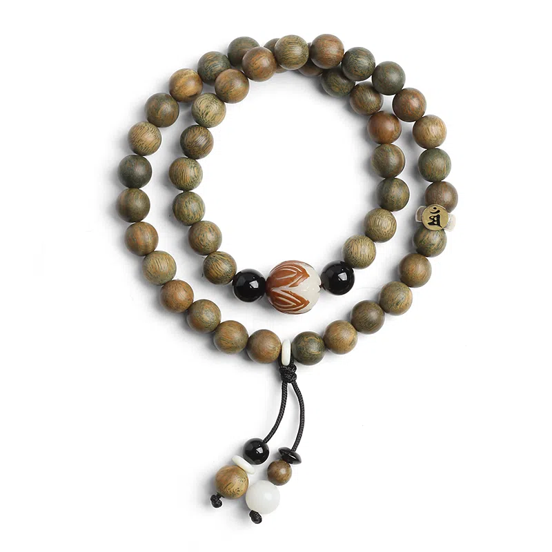 木盛缘 【福运招财  生肖守护】高油密老料八大守护神佛珠文玩 绿檀 手串 男女同款情侣款