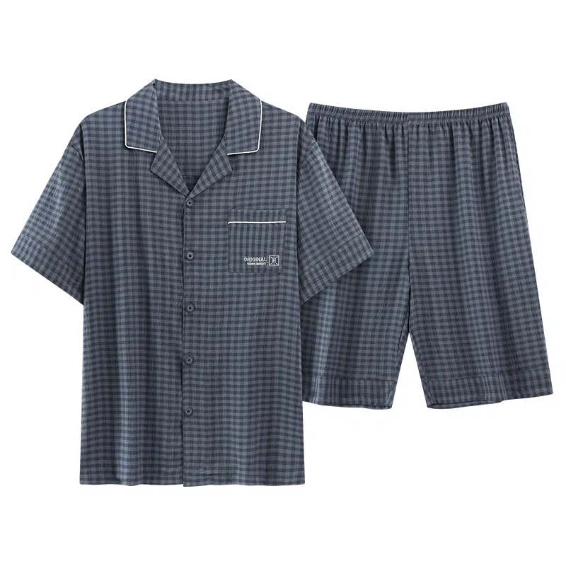 好福份 时尚舒适透气家居服睡衣套装 男款