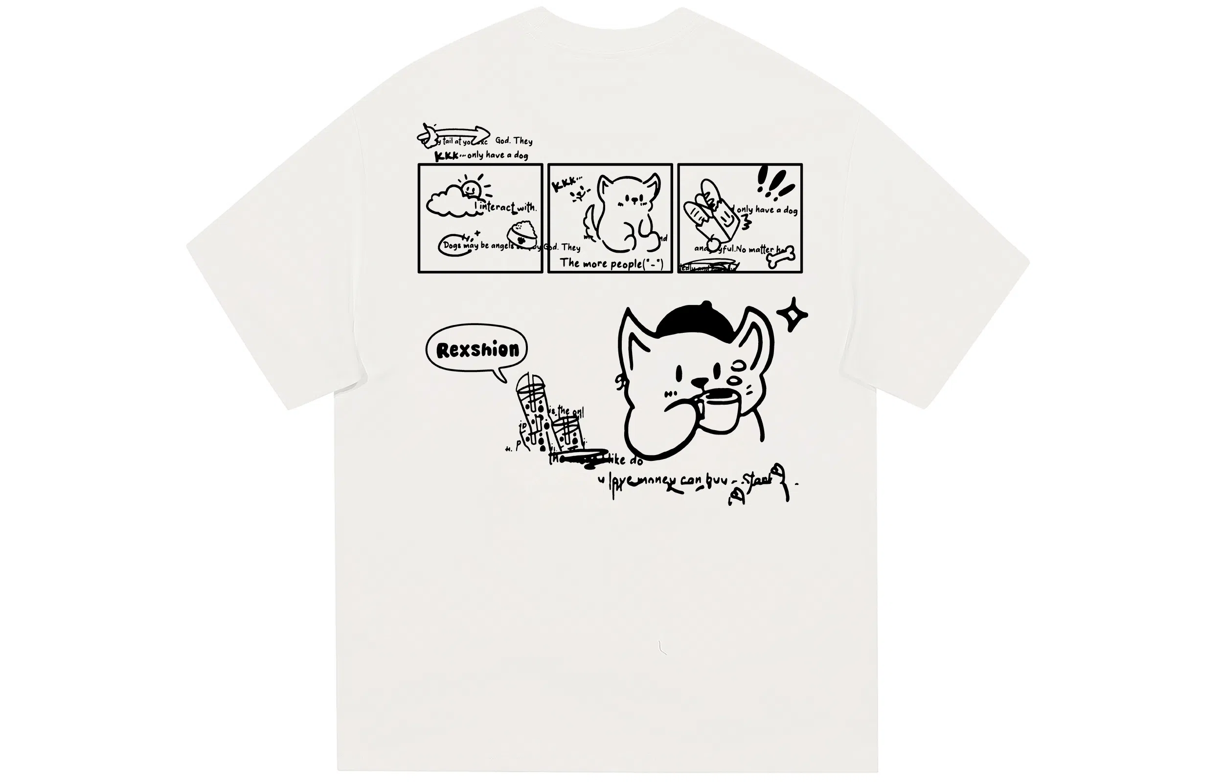 REXSHION Cartoon Logo T-Shirt