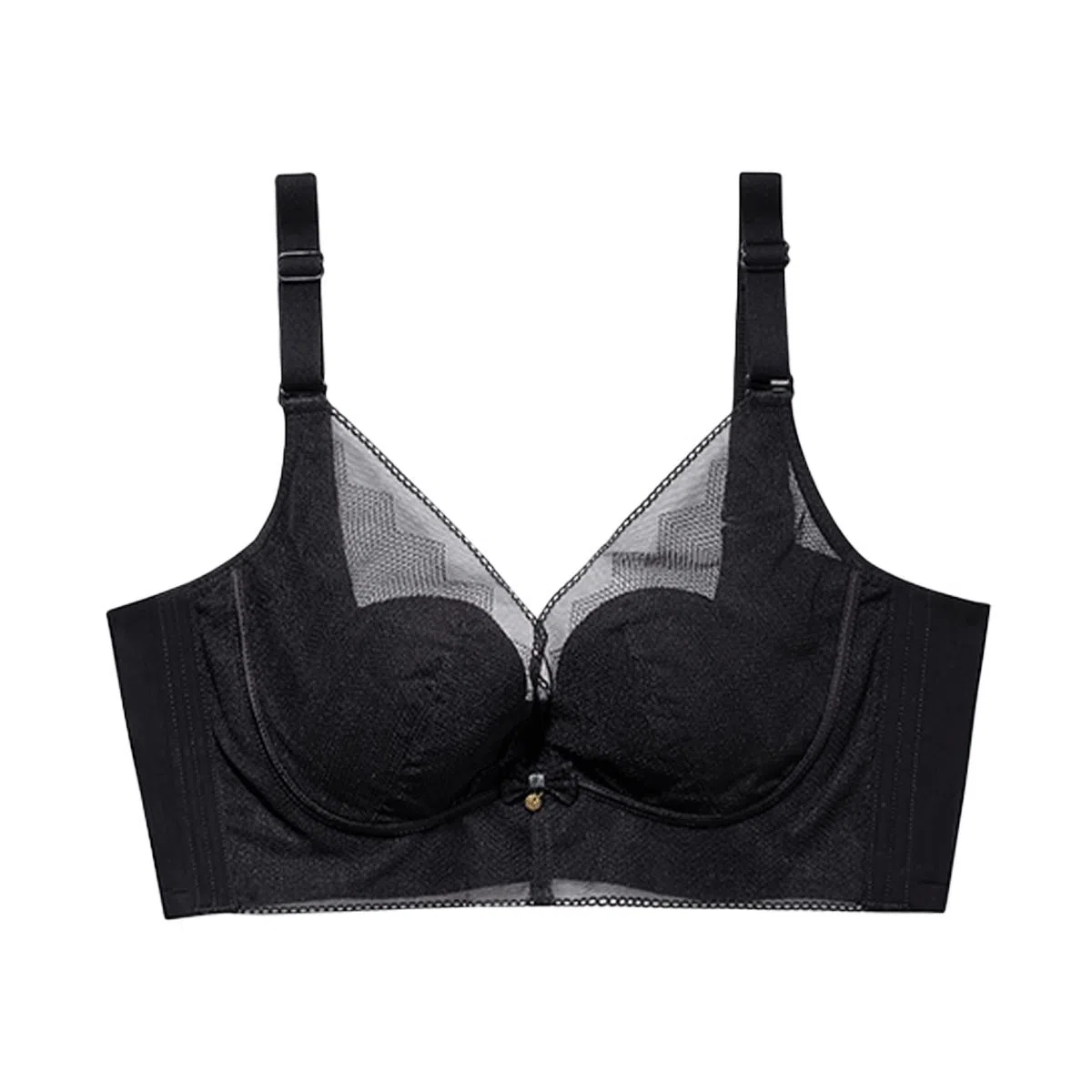 欧迪芬 轻薄透气上托聚拢防下垂收副乳蕾丝花边凉感文胸 女款