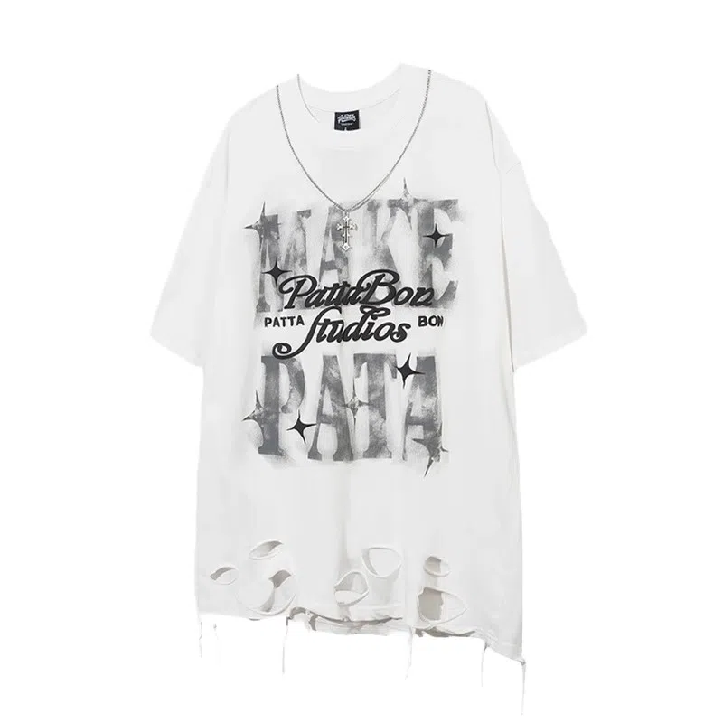 Qingying Oversize Distressed Tee