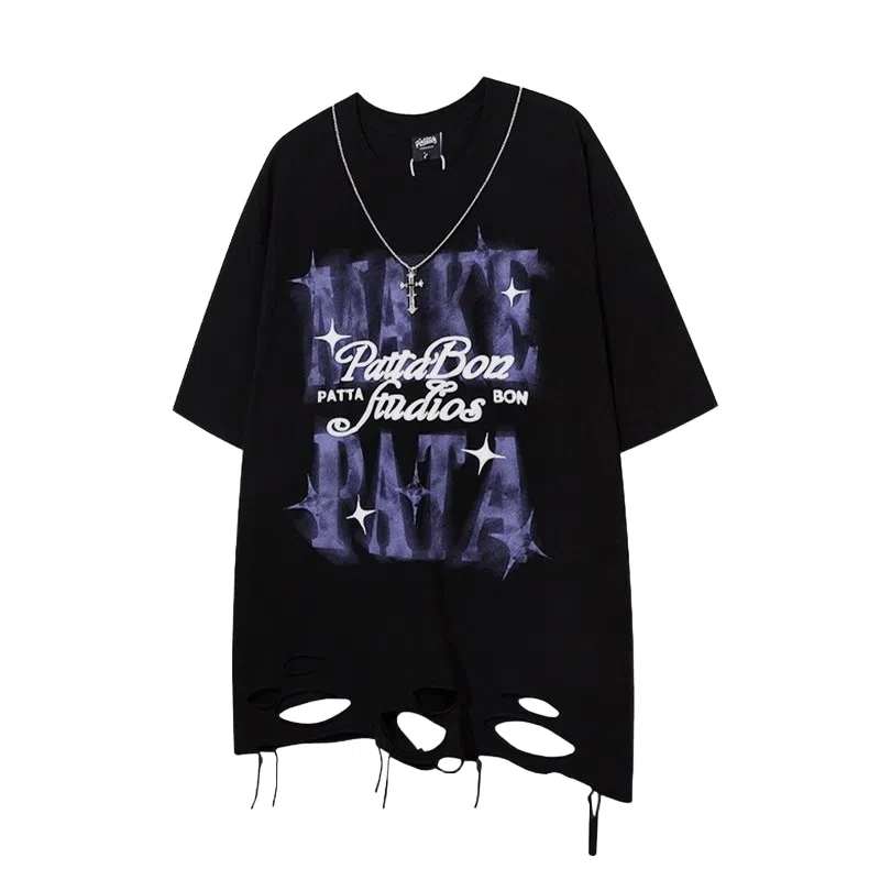 Qingying Oversize Distressed Tee