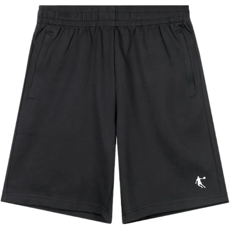 乔丹 休闲简约纯色宽松运动短裤 男款 黑色