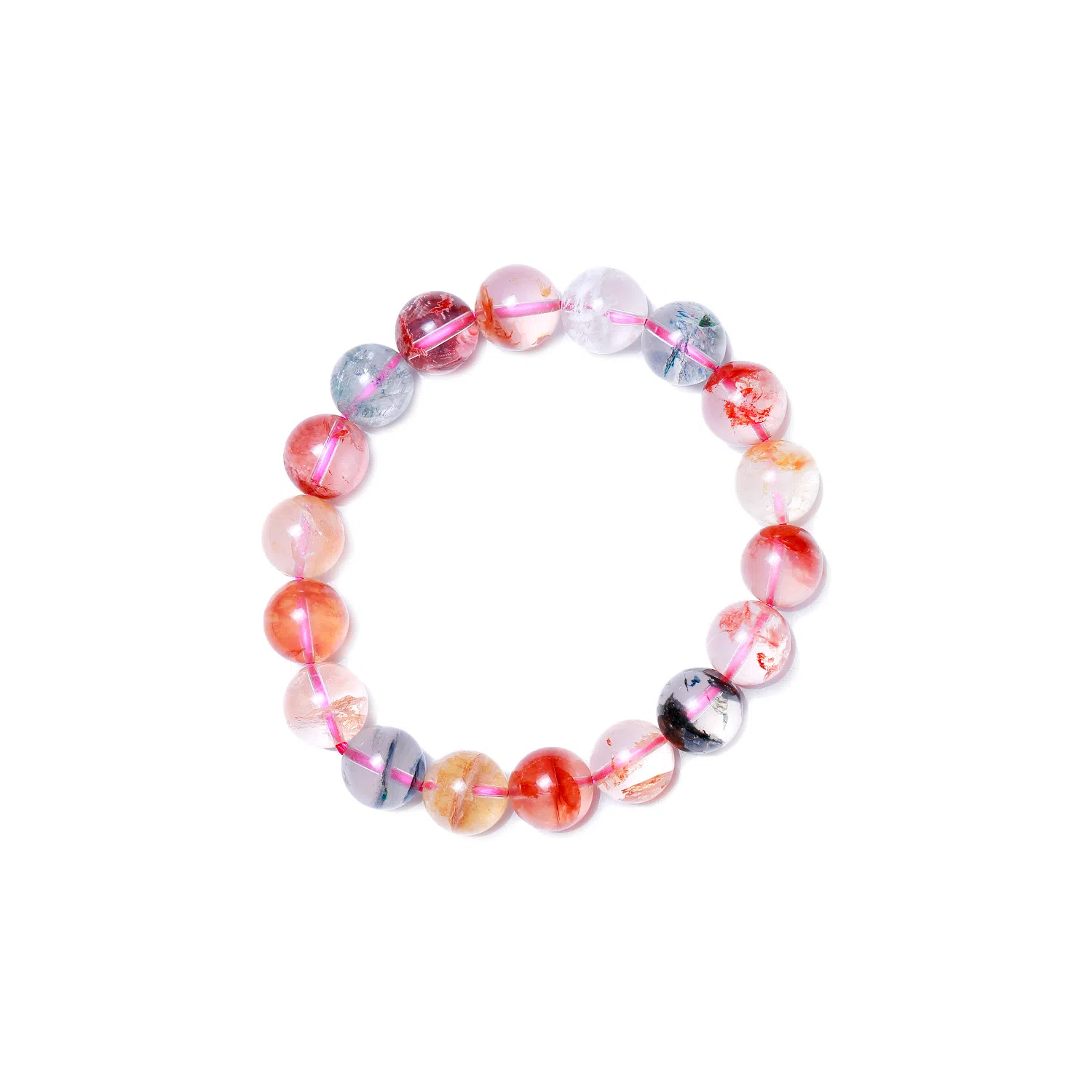 梨云暮雪 多宝彩虹款    能量净化磁场 招财聚气时来运转新中式国潮小众轻奢气质百搭天然 多色水晶 手串 男女同款情侣款