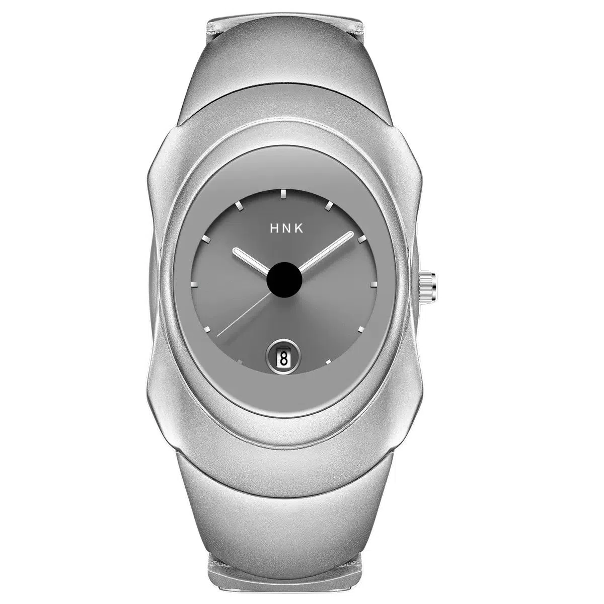 HNK Quartz Stainless Steel White Dial