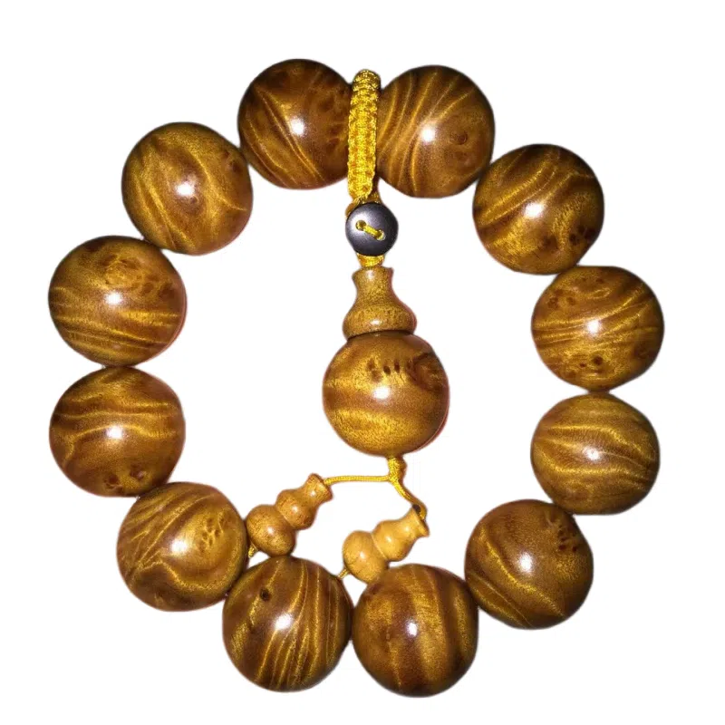 吉千年 新中式复古潮流风 好运 平安顺遂 招财进宝 楠木 手串 男女同款情侣款