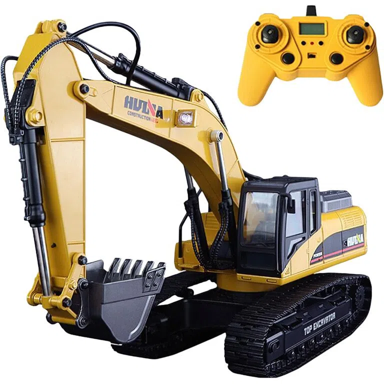 汇纳 全合金挖掘机 遥控玩具