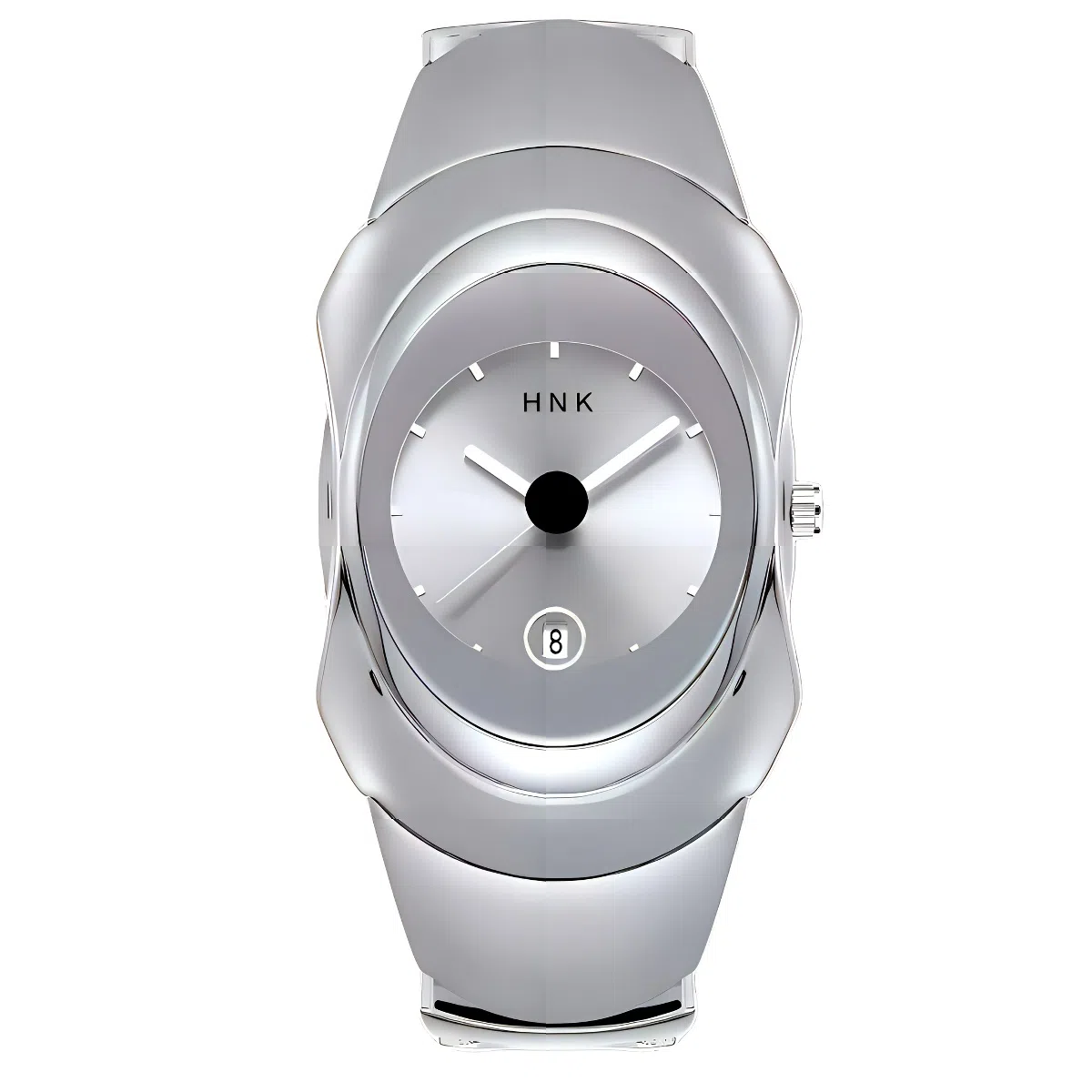 HNK Quartz Stainless Steel White Dial