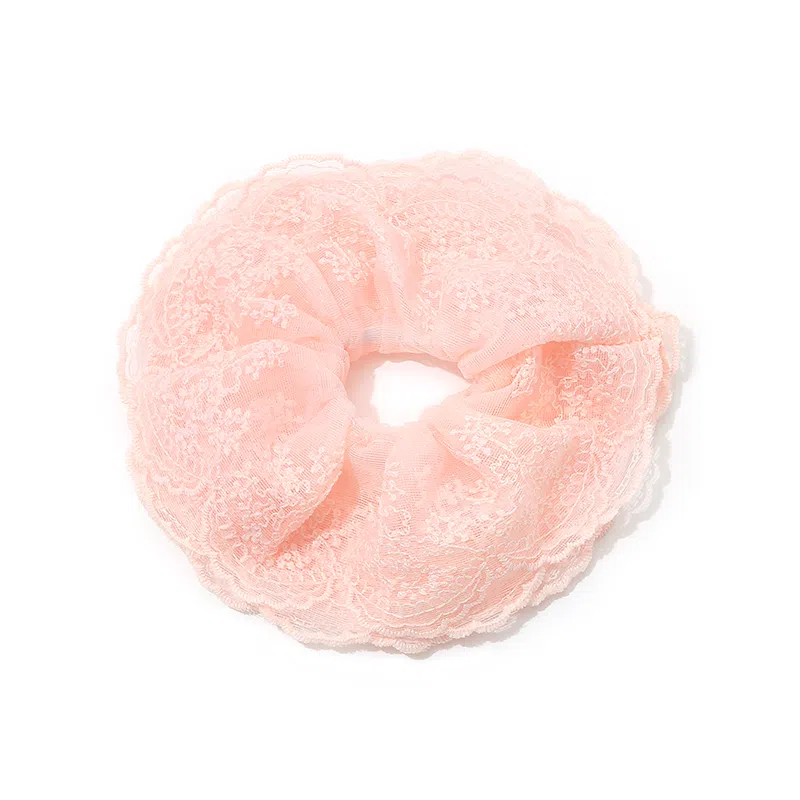 如花梦 法式镂空蕾丝蝴蝶结高弹力扎马尾橡皮筋头绳芭蕾风 布艺 发圈 女款