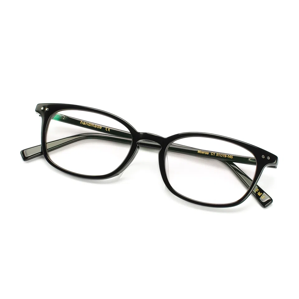 【可配度数】 青雉作 日式通勤矮方框眼镜高度近视镜框 大脸窄框弹簧铰链不夹头轻量化 板材 长方形 光学镜架 男女同款情侣款 玳瑁色 黑色