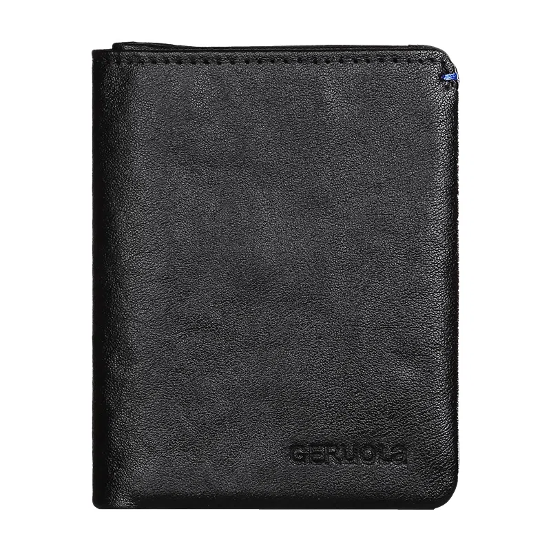 歌若拉 可放驾驶证多卡位 植鞣头层牛皮 钱包 男款 经典黑/咖啡色