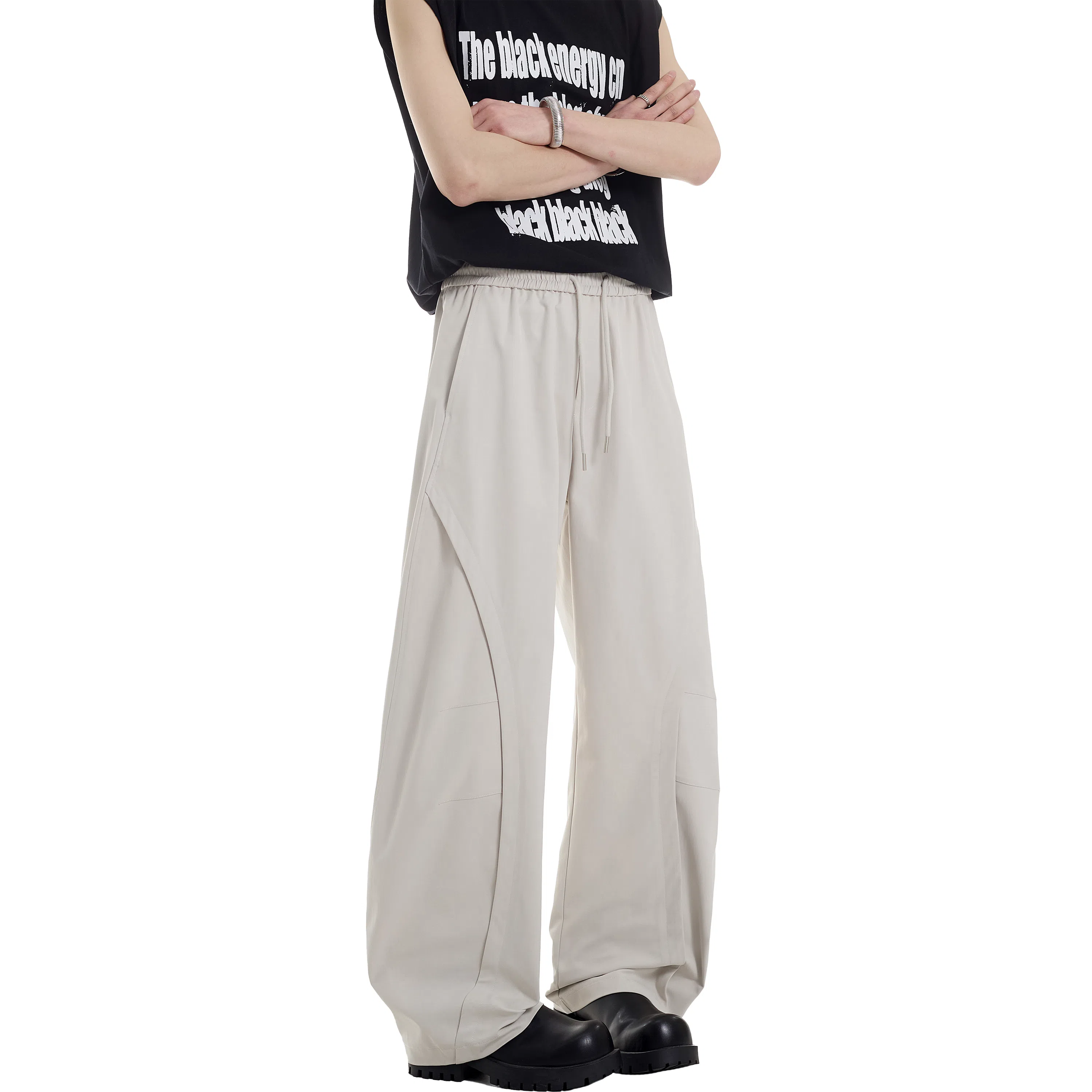 Jungle Panda Banana Curved Pants