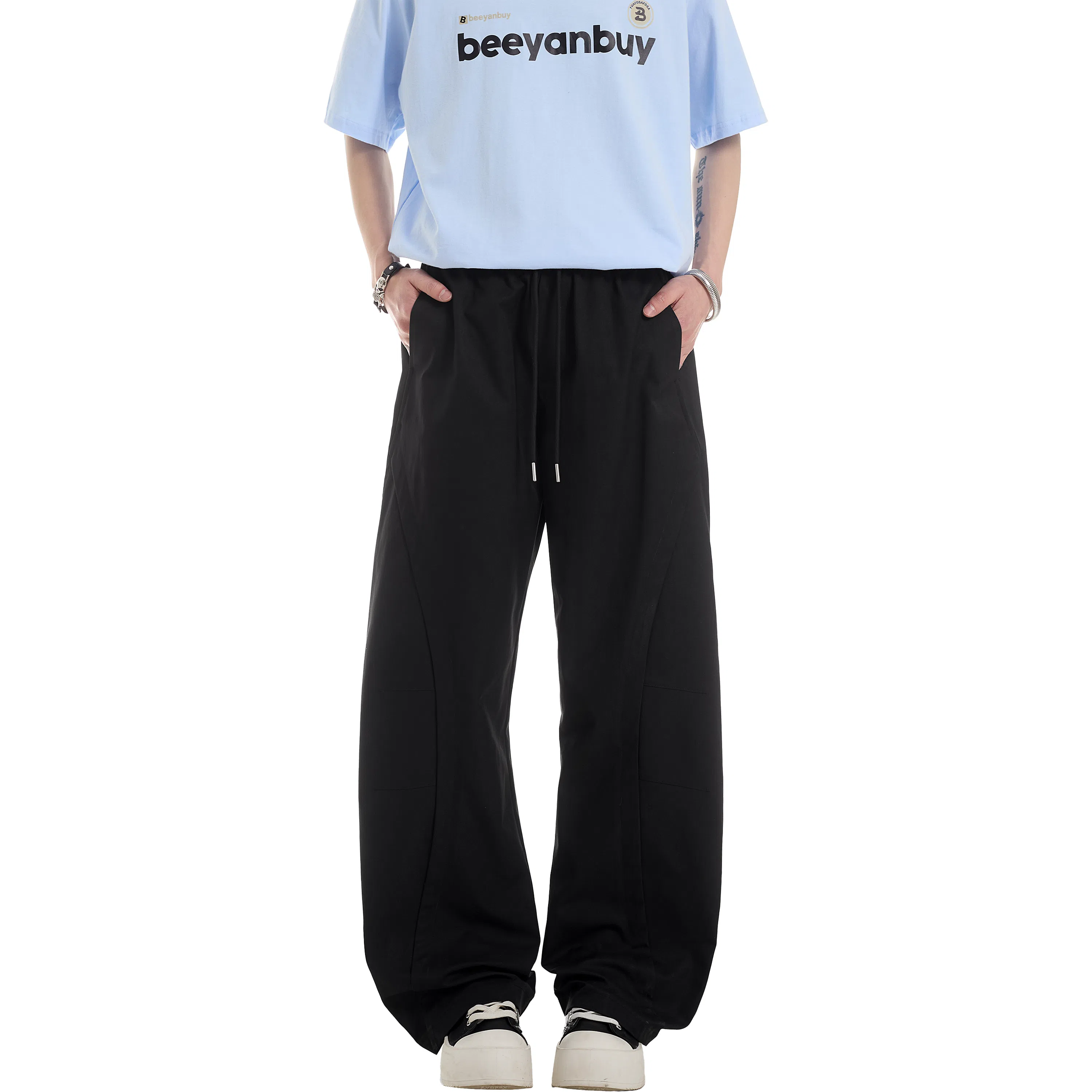 Jungle Panda Banana Curved Pants