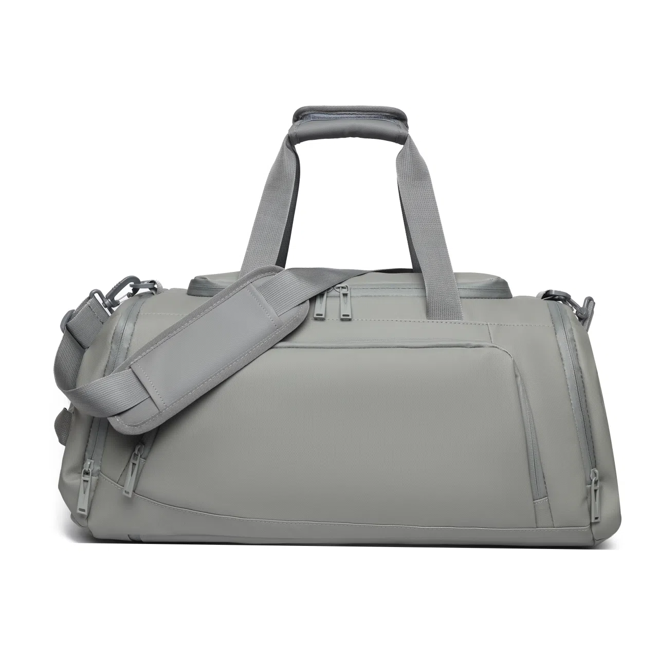 科物酷 高端商务大容量手旅行通勤提行李包防水双肩包干湿运动分离单肩包独立鞋舱 尼龙布 健身包 大号 男女同款情侣款 灰色