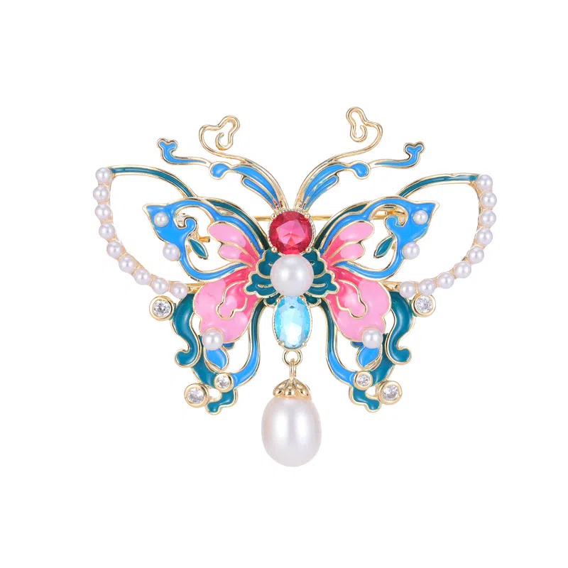 山一丸 古风优雅气质国风 铜 胸针 女款