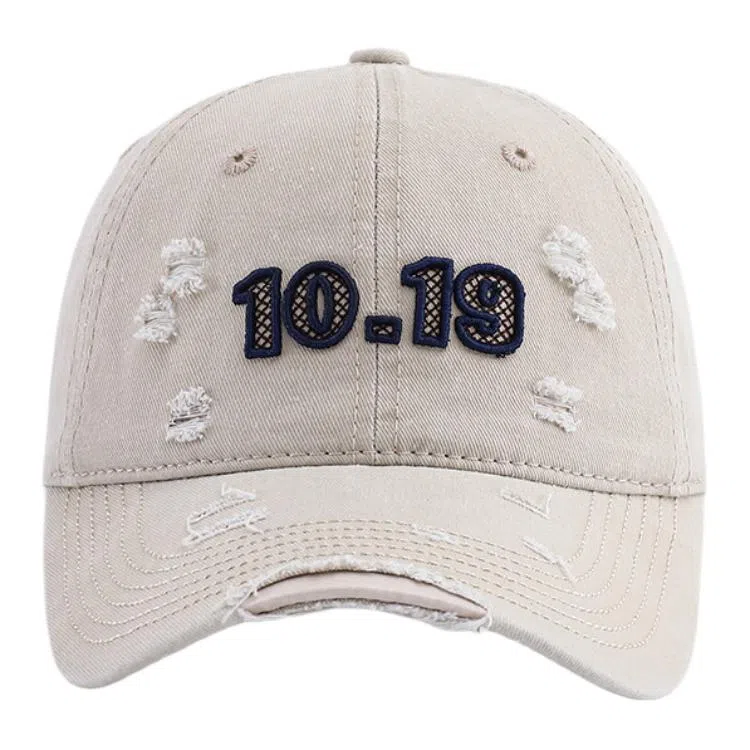 艾佳微 深顶大头围复古美式做旧软顶刺绣字母韩版百搭宽檐户外遮阳显白显脸小 棉 鸭舌帽 男女同款情侣款