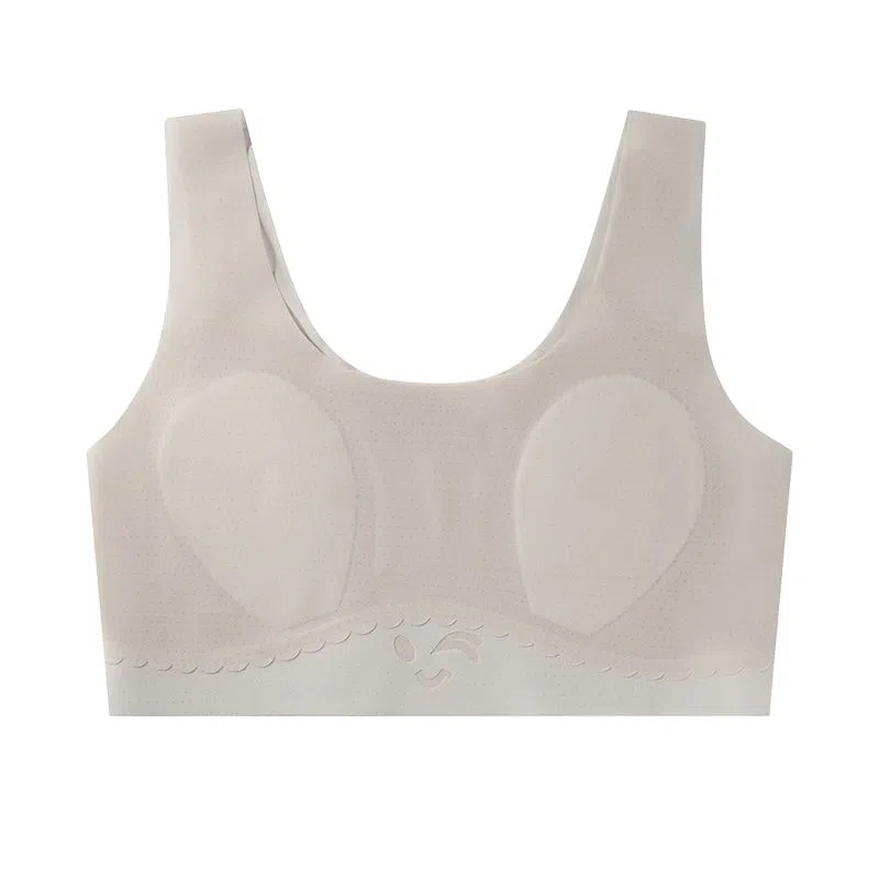 欧迪芬 冰丝轻薄透气柔软无痕高弹力不束缚青春期运动舒适透气背心式文胸 女款