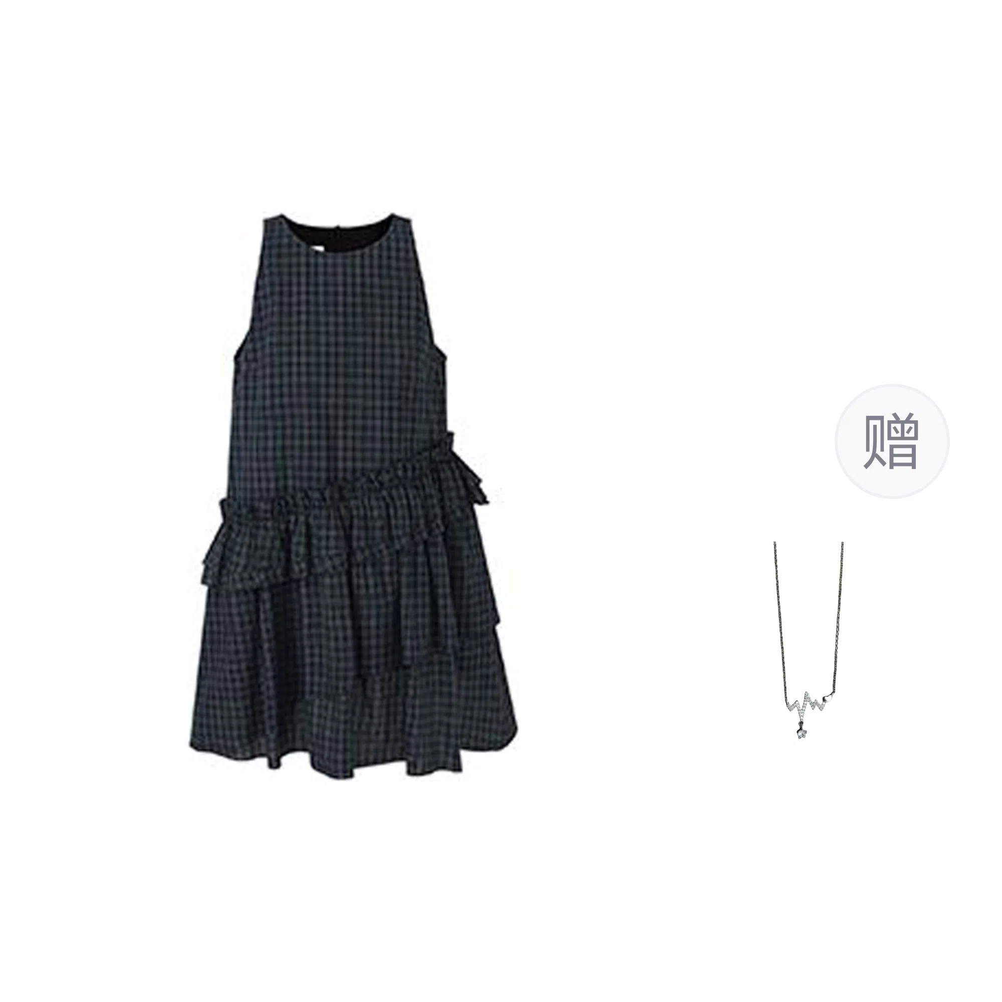 识恩 时尚修身适中无袖连衣裙 女款