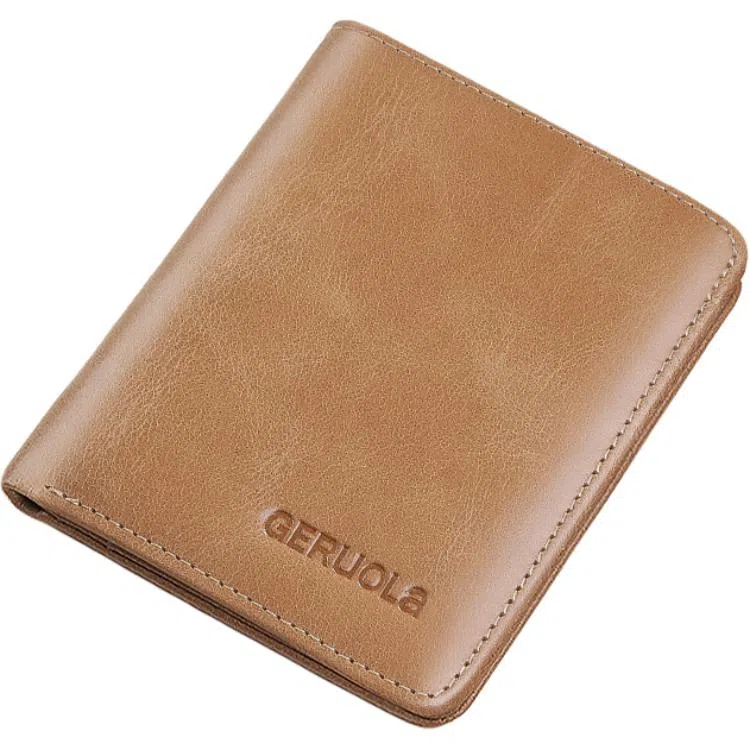 歌若拉 超薄简约短款防盗刷 头层牛皮 钱包 男款 多色