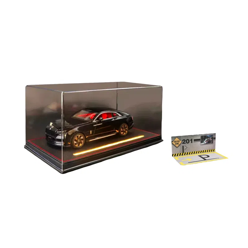 欧洛伊 劳斯莱斯 闪灵 大号汽车轿车 多处可开带声光回力灯光氛围展示盒 成品模型