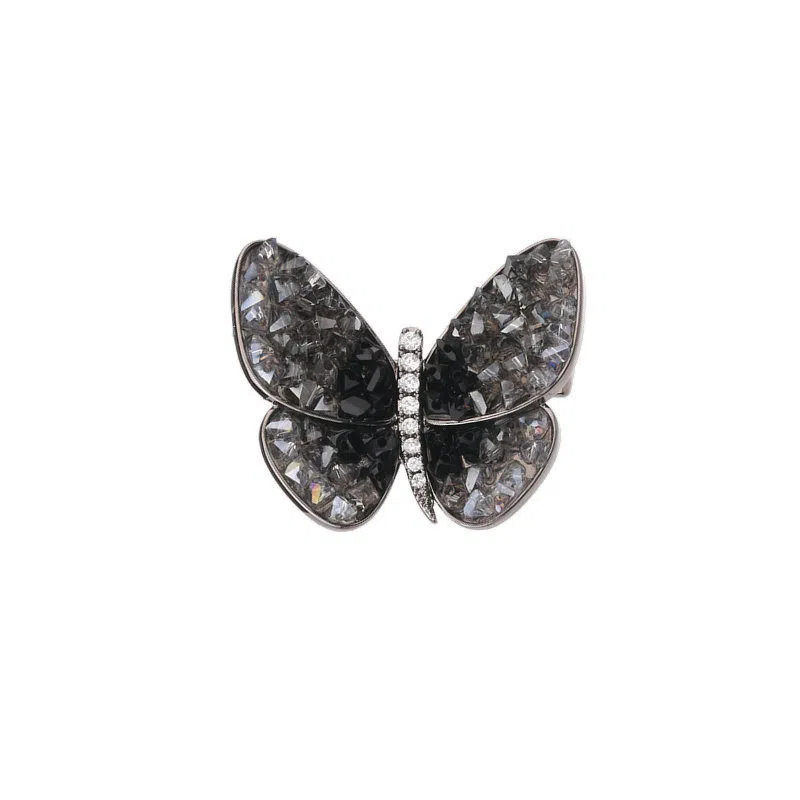 山一丸 气质防走光别针轻奢个性胸花衣服配饰小众精致蝴蝶 环保铜 胸针 女款