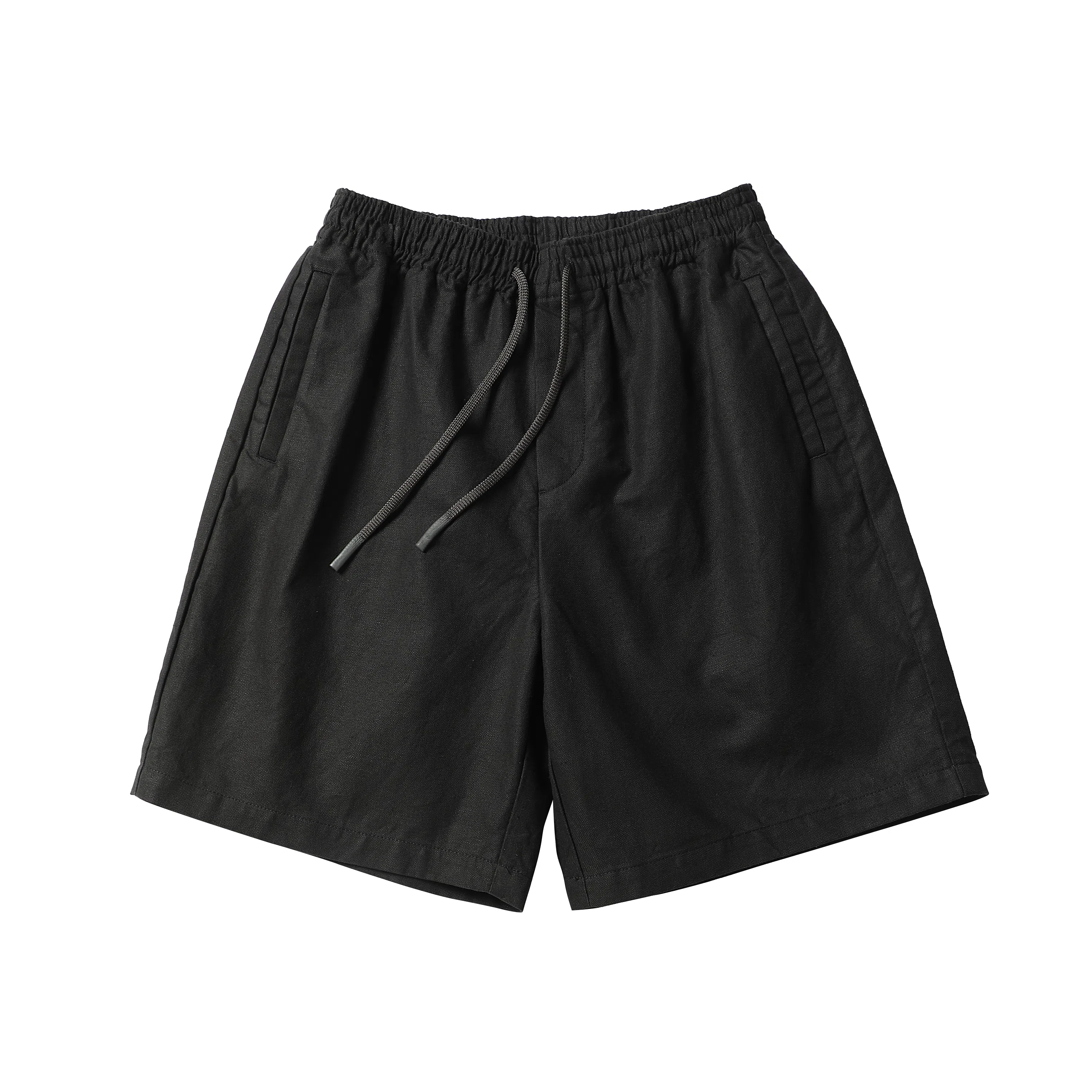 实年服工 夏季质感重磅麻棉宽松五分裤休闲短裤 男款