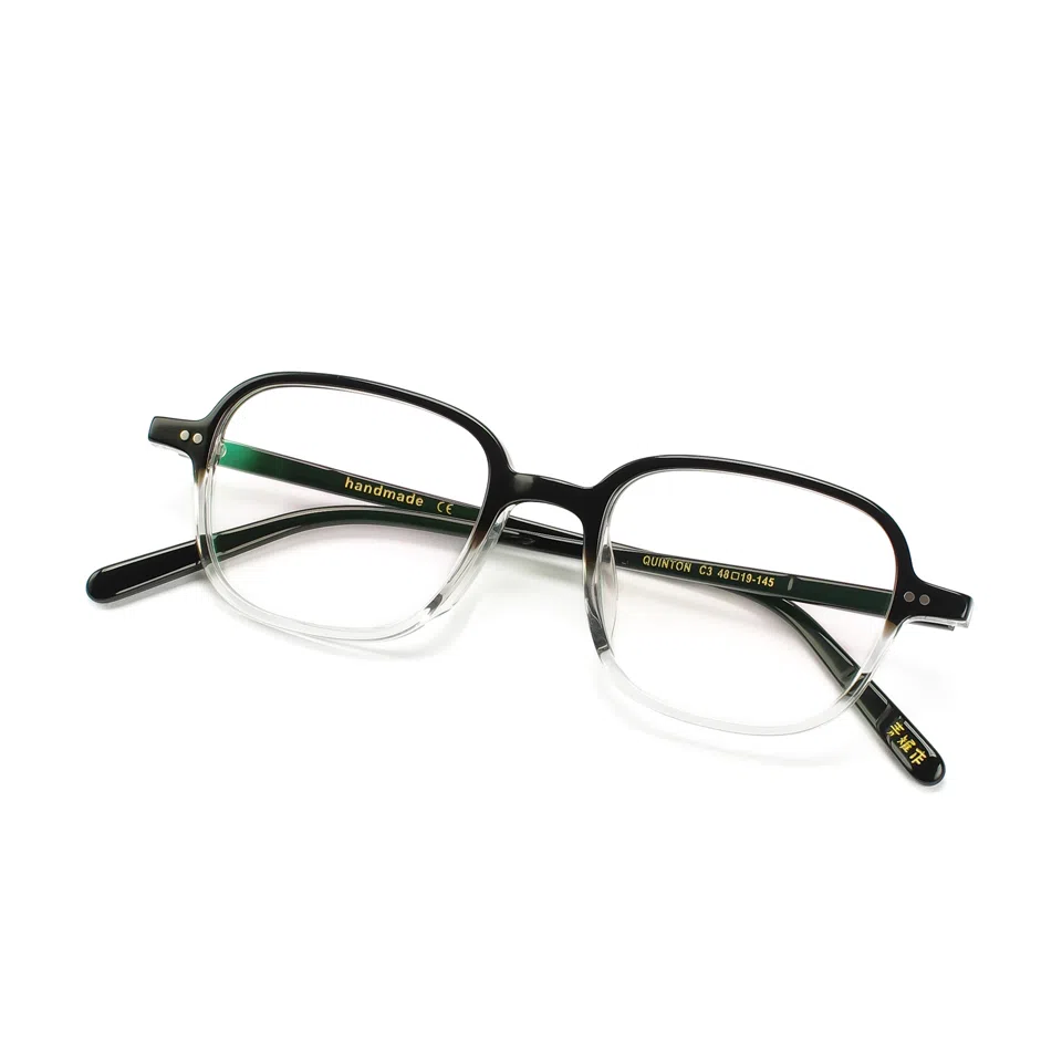 【可配度数】 青雉作 中古烟绿色小方框近视眼镜复古腔调手工制作通勤镜框加高鼻托 板材 方形 光学镜架 男女同款情侣款 焦糖玳瑁色黑透明