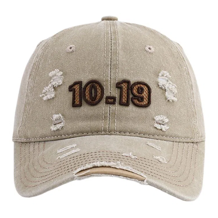 艾佳微 深顶大头围复古美式做旧软顶刺绣字母韩版百搭宽檐户外遮阳显白显脸小 棉 鸭舌帽 男女同款情侣款