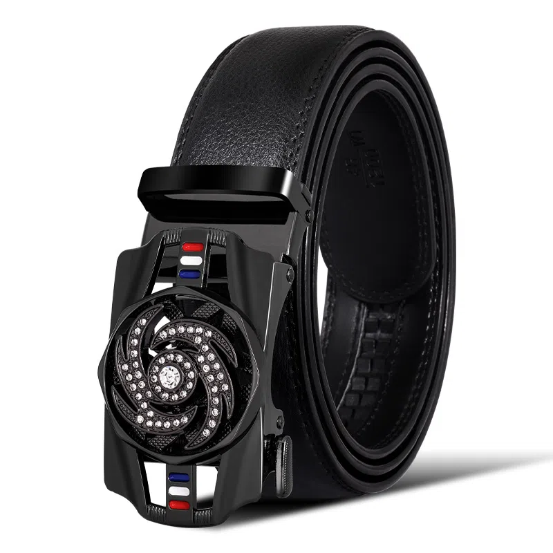 TUCANO Rotating Buckle Leather Belt 3.5cm