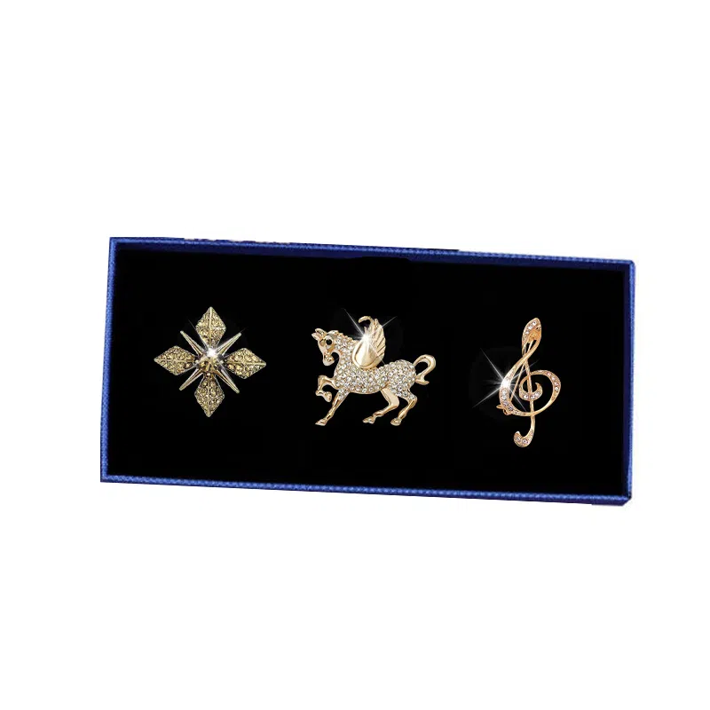 缔晶 精致优雅时尚胸花套装 轻奢高档日常通勤衣服外套搭配配饰 合金 胸针 女款