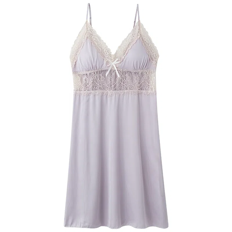 欧迪芬 性感纯欲风吊带带胸垫不凸点居家睡裙 女款