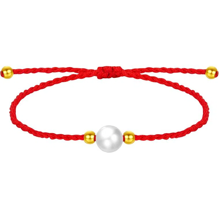 贝诗珠宝 编织红绳 新中式国潮手饰淡水珍珠  手链 女款