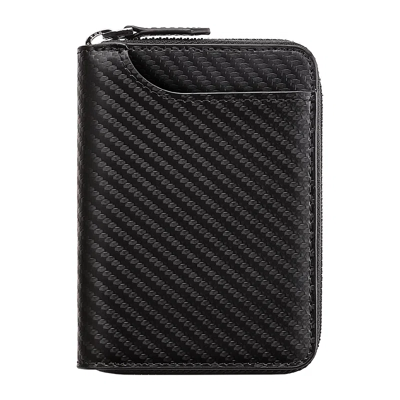 歌若拉 经典草席编制纹 牛剖层移模革  牛皮 零钱包 常规 男女同款情侣款 黑色