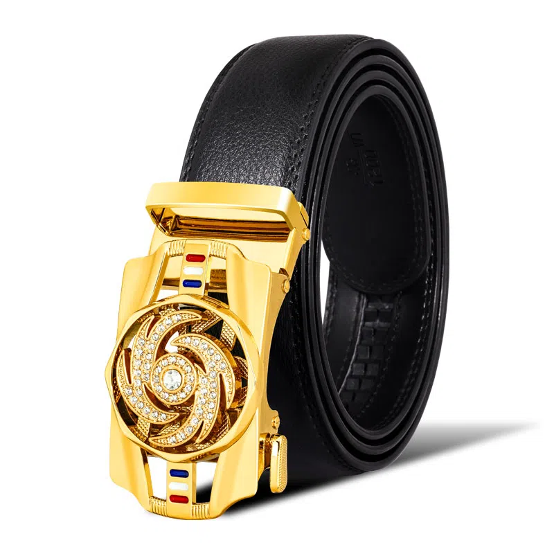 TUCANO Rotating Buckle Leather Belt 3.5cm