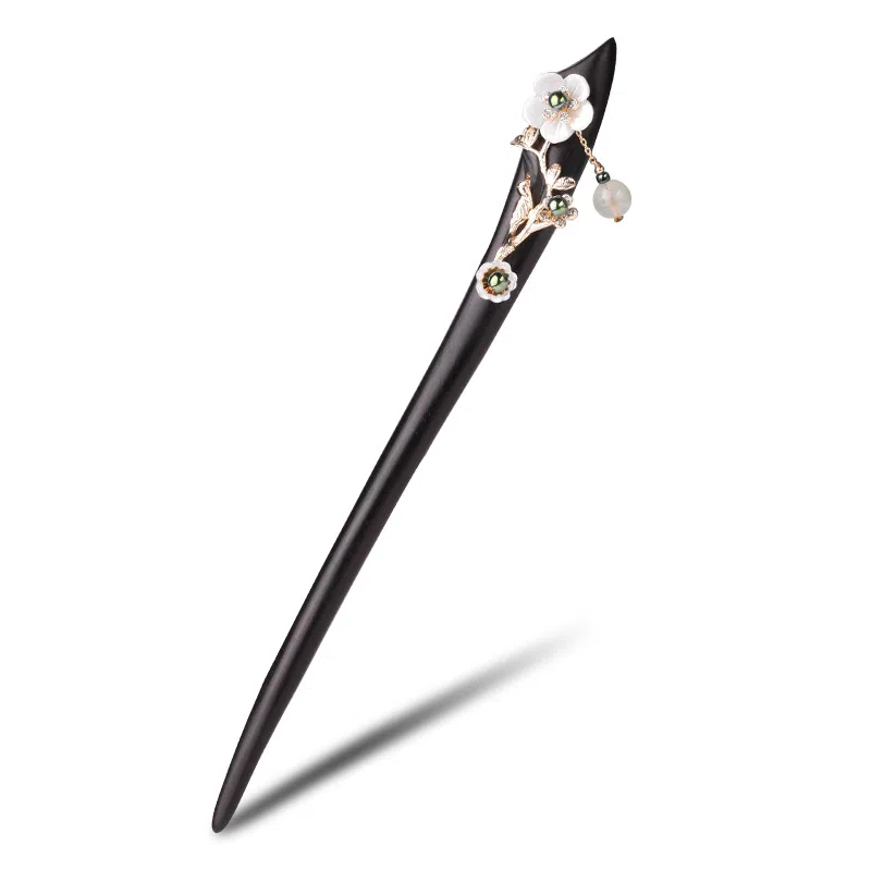 凤凰涅磐 花朵古风粉色高级感现代 木质 发簪 女款