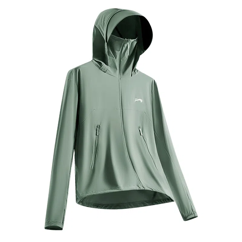 贵人鸟 美式舒适时尚简约纯色宽松休闲百搭户外运动轻薄连帽长袖 透气防紫外线抑菌抗敏速干凉感防晒服薄外套 男女同款