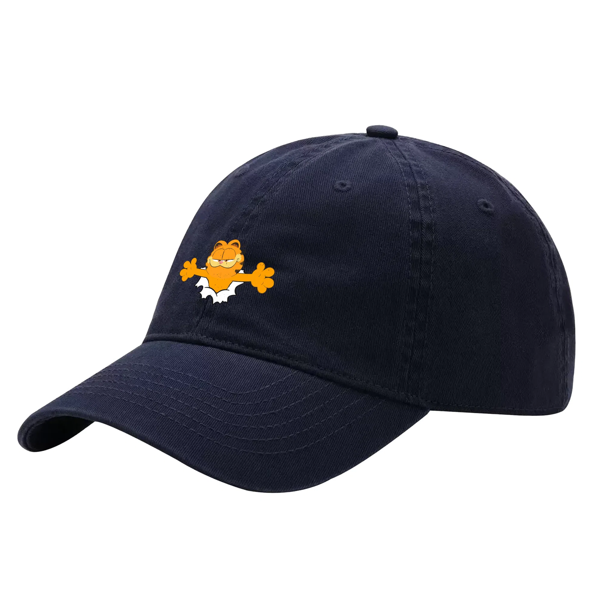 加菲猫家族 韩版弯檐户外游玩运动百搭小众软顶 棉 鸭舌帽 男女同款情侣款