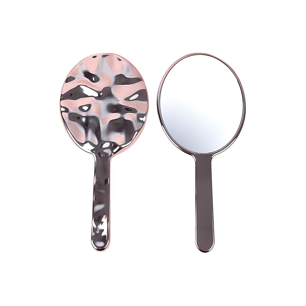 未来枫情 电镀塑料手柄化妆镜