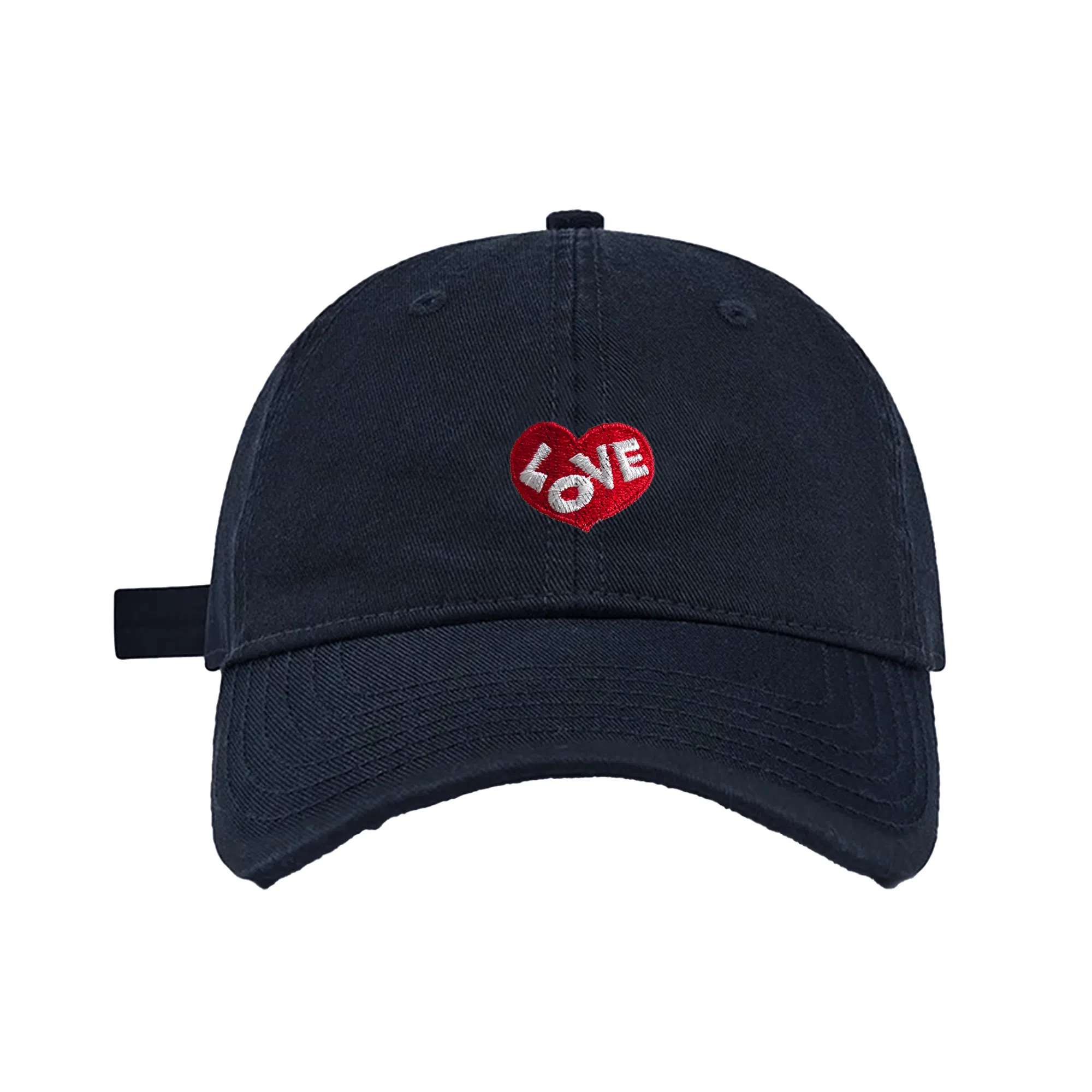 加菲猫家族 春夏字母爱心刺绣软顶百搭大头围女显脸小男韩版户外运动遮阳防晒 棉 鸭舌帽 男女同款情侣款