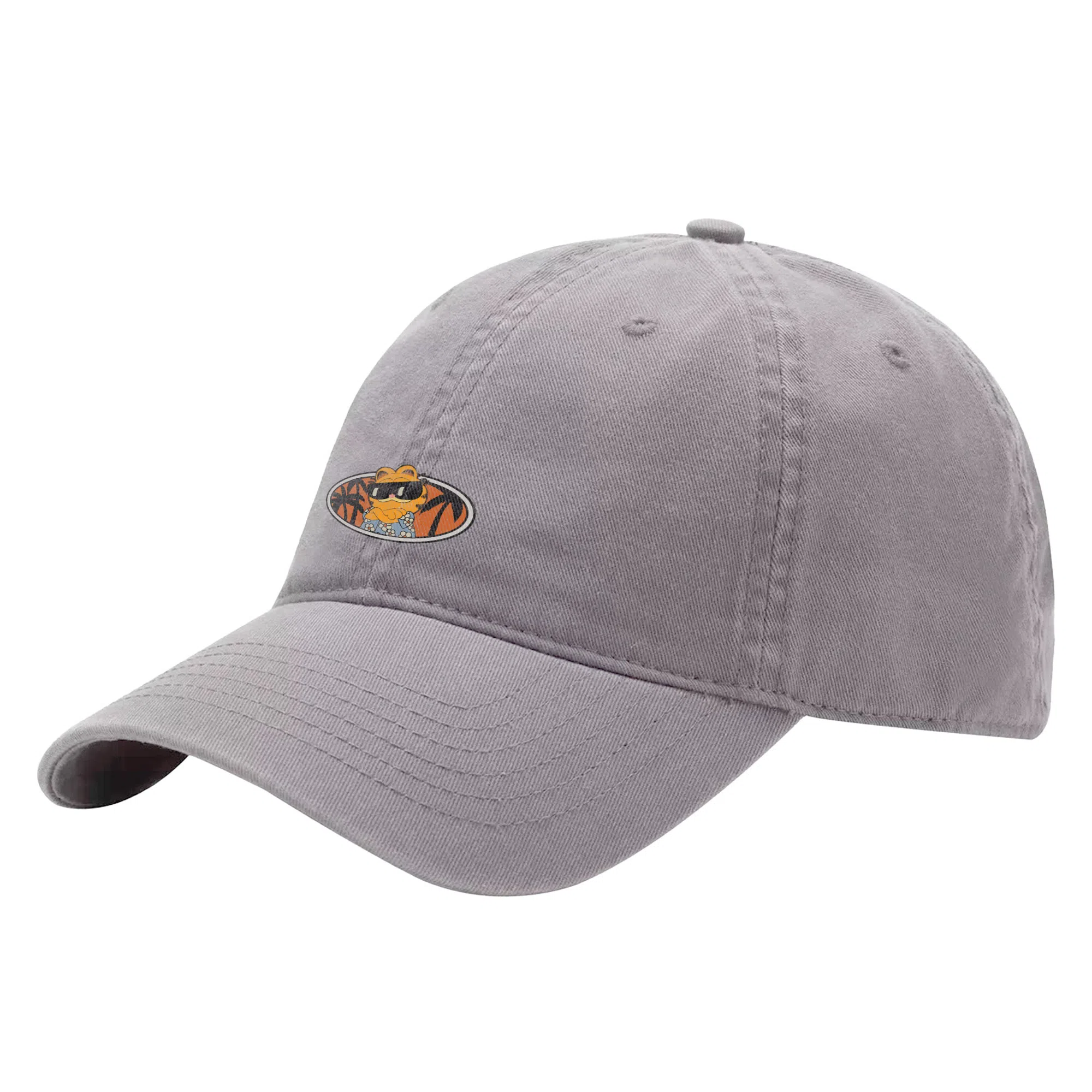 加菲猫家族 个性纯色休闲百搭小众运动风遮脸软顶大头围显脸小时尚 棉 鸭舌帽 男女同款情侣款