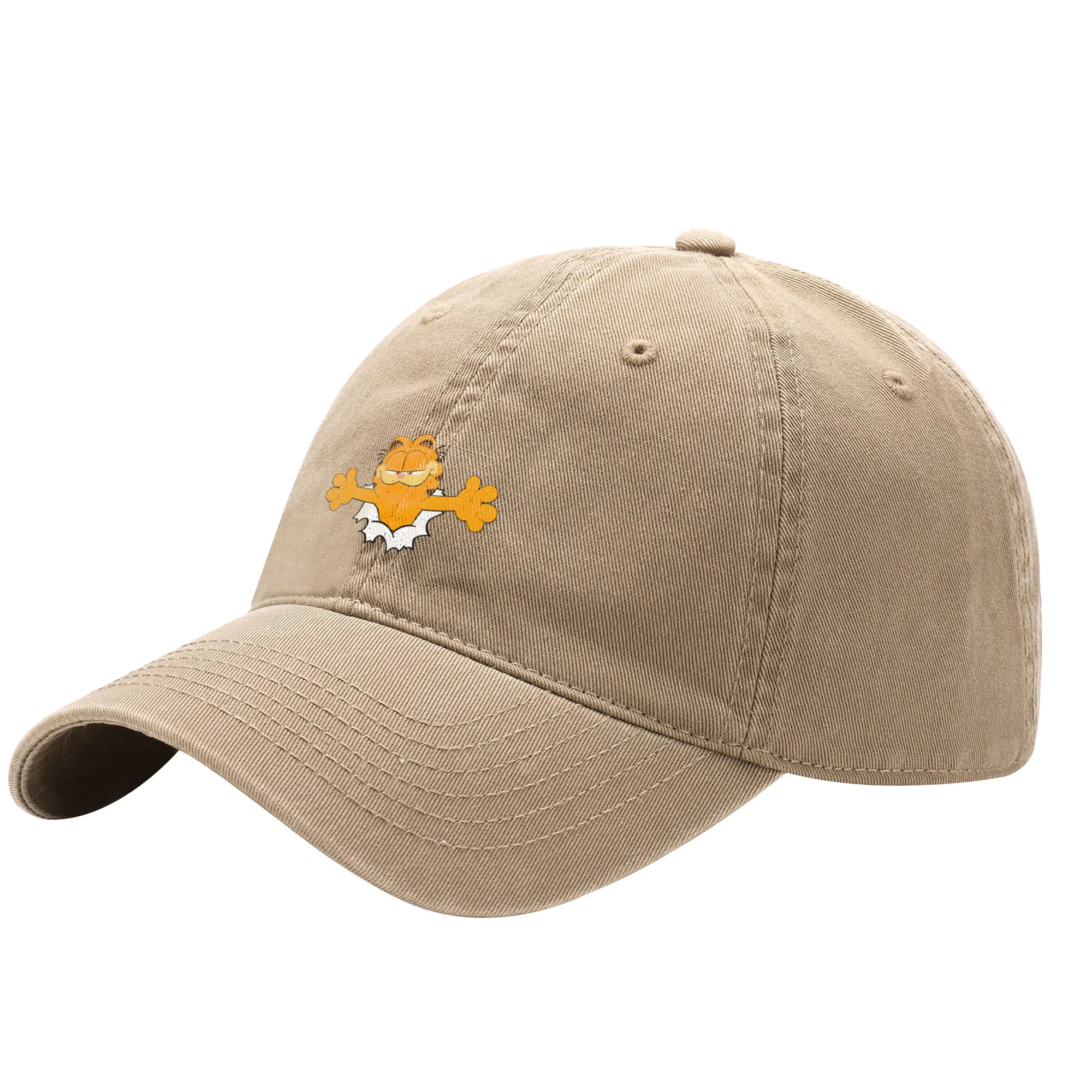 加菲猫家族 韩版弯檐户外游玩运动百搭小众软顶 棉 鸭舌帽 男女同款情侣款