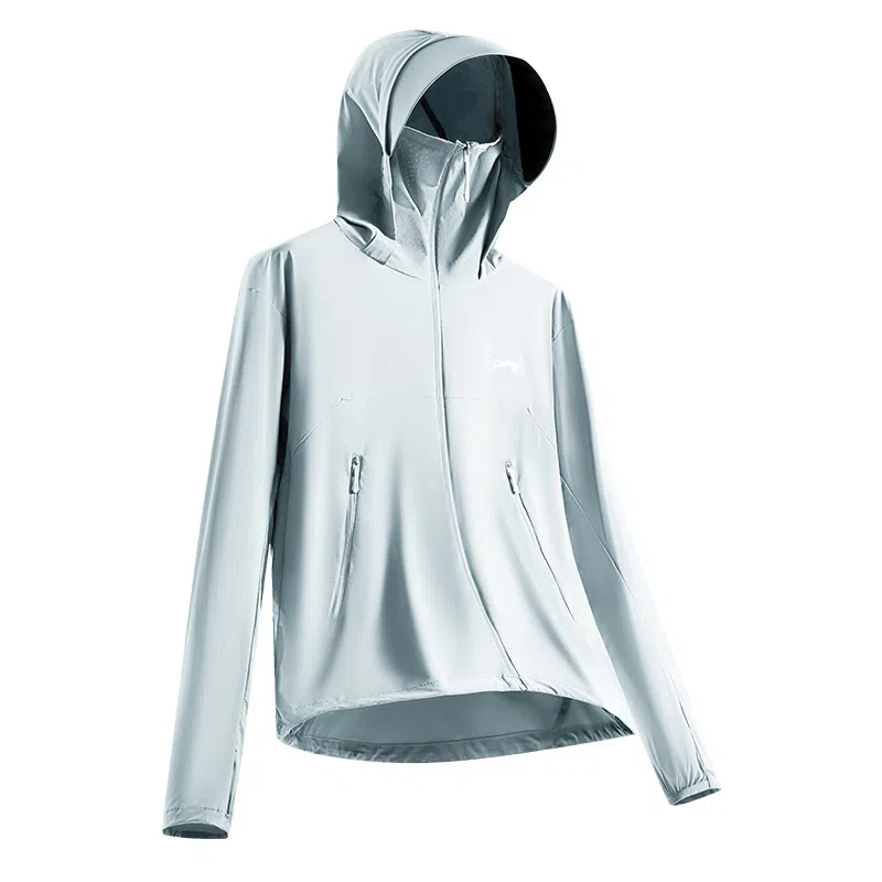 贵人鸟 美式舒适时尚简约纯色宽松休闲百搭户外运动轻薄连帽长袖 透气防紫外线抑菌抗敏速干凉感防晒服薄外套 男女同款