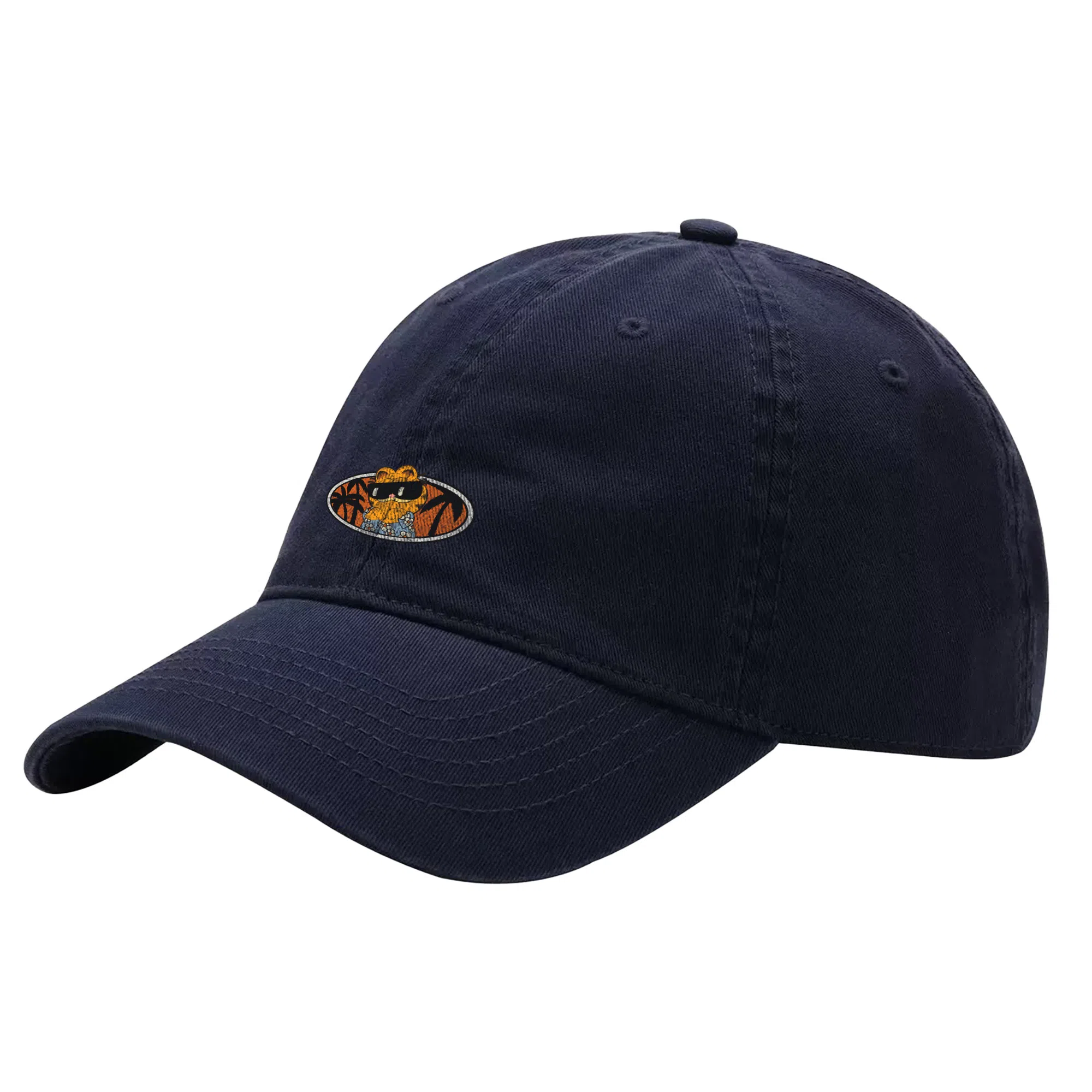 加菲猫家族 个性纯色休闲百搭小众运动风遮脸软顶大头围显脸小时尚 棉 鸭舌帽 男女同款情侣款