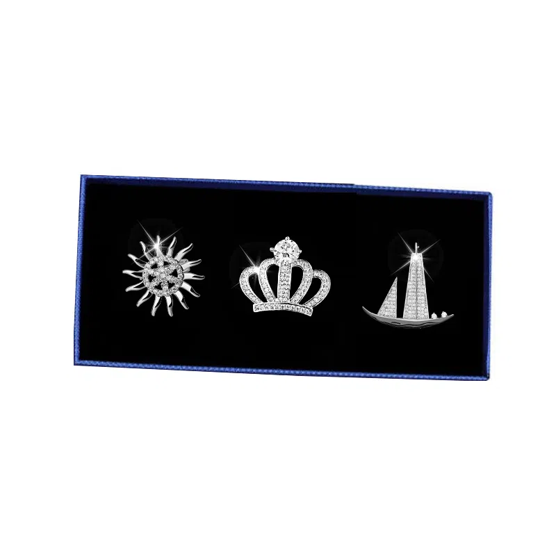 缔晶 轻奢高档时尚一帆风顺   气质精致通勤百搭配饰 合金 胸针 男款