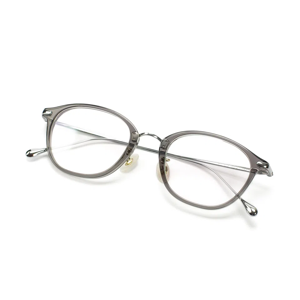 【可配度数】 青雉作 日杂精致感高定贝母鼻托细边近视眼镜手工镜框高颜值小框清冷感 β钛板材 椭圆形 光学镜架 女款 玳瑁色日本灰黑色