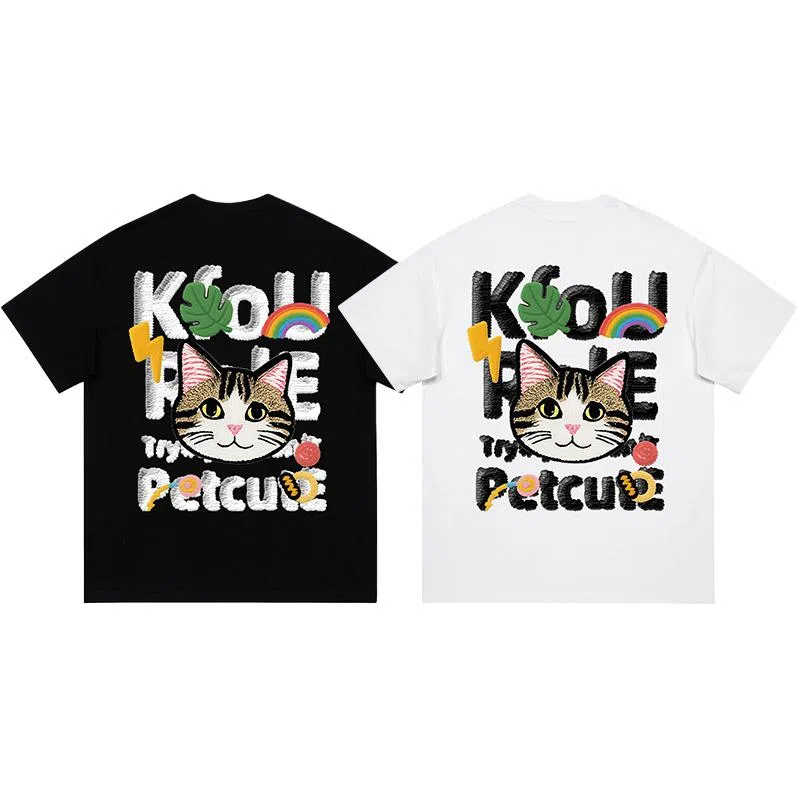 K411 Vintage Graffiti Cat Logo T-Shirt
