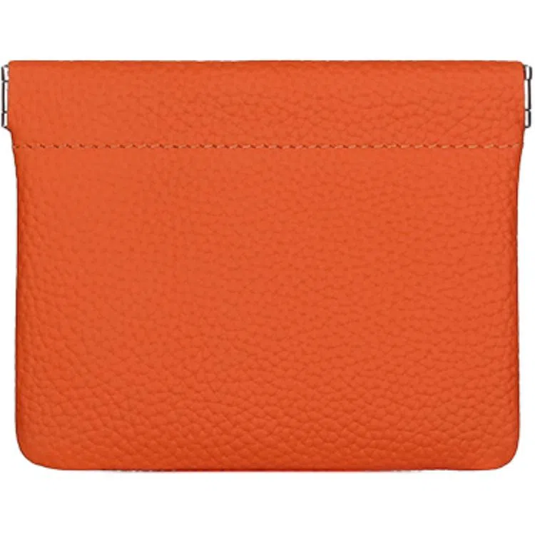 歌若拉 自动封口真皮硬币袋弹力闭合小众耳机数据线收纳 头层牛皮 零钱包 男女同款情侣款 多色