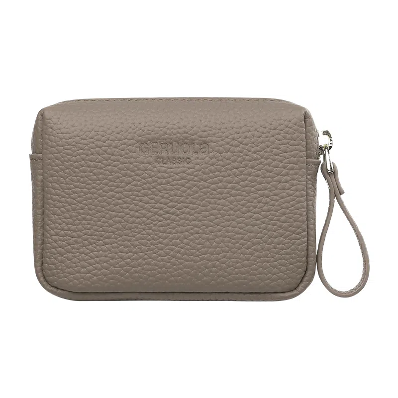 歌若拉 指环型拉尾设计 头层牛皮 简约日系风 实用 卡包 收纳包零钱包 常规 男女同款情侣款 多色