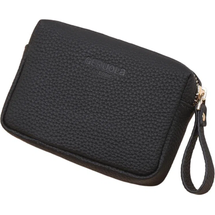 歌若拉 指环型拉尾设计 头层牛皮 简约日系风 实用 卡包 收纳包零钱包 常规 男女同款情侣款 多色