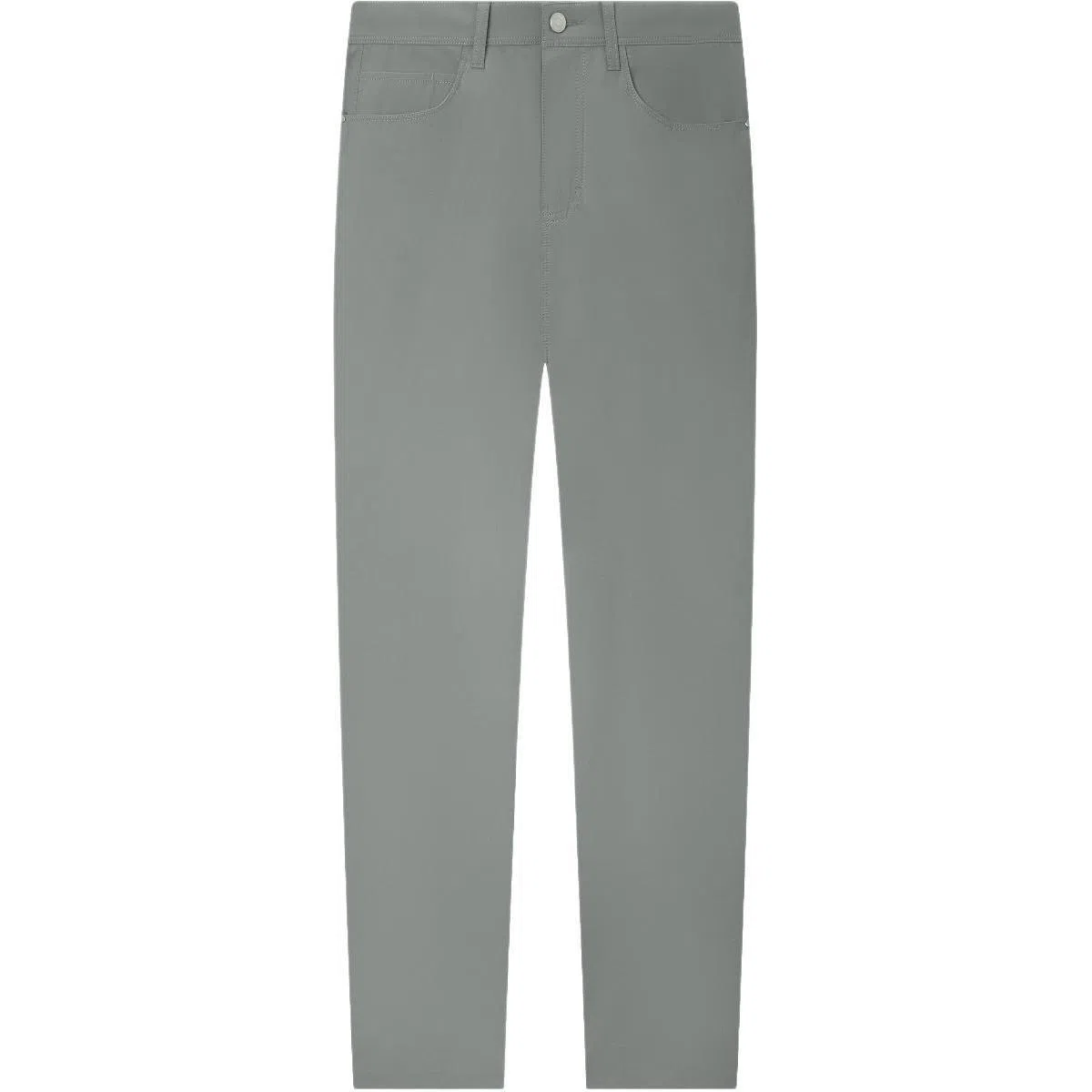 九牧王男裤专家 纯色直筒高弹修身长裤休闲裤 男款 灰绿色